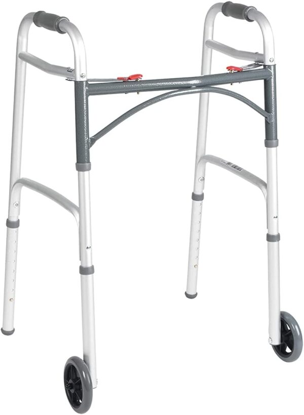 Folding Walker with 2 Wheels