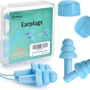 OSWONY Earplugs, 3+2 Pairs Soft Silicone