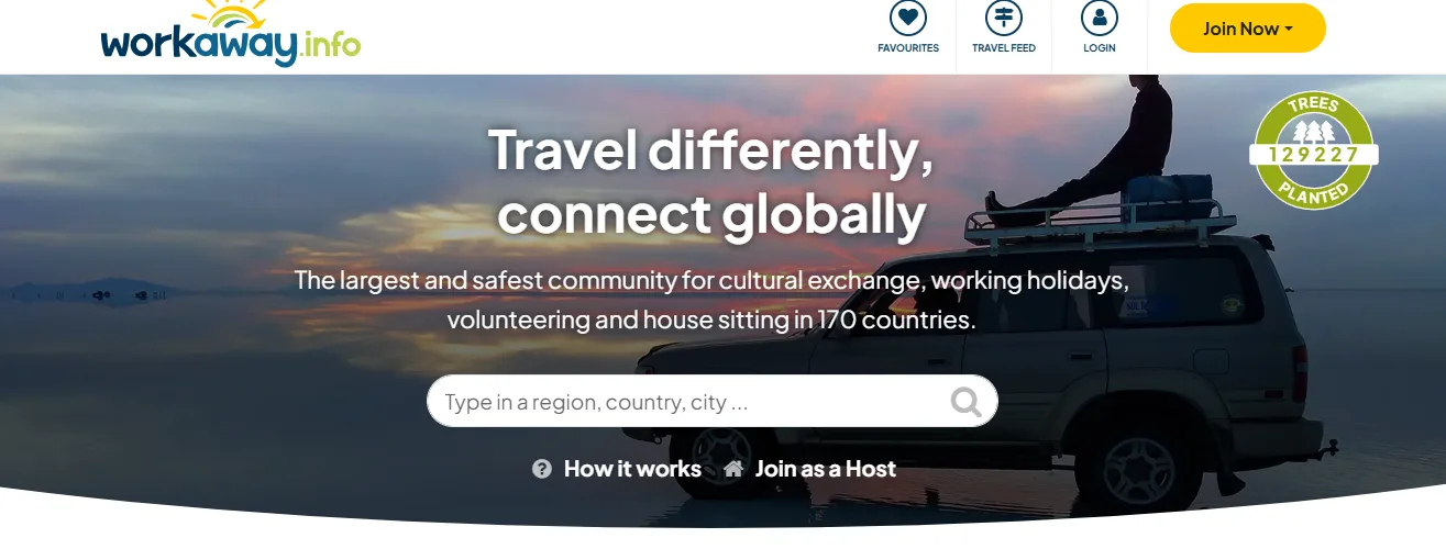 Workaway website
Option for free home help