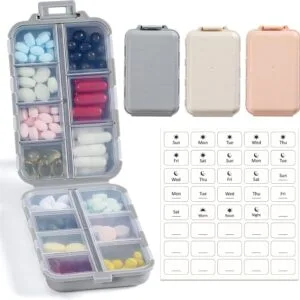 LANDNEOO 3 Pack, 14 Grids, Pill Organizer