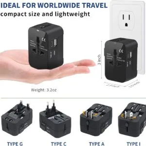 NEWVANGA Universal Travel Adapter