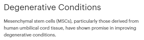 Degenerative conditions
